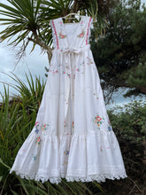 Load image into Gallery viewer, Apron Pinafore Dress, Cross-Stitch & Broderie Anglais