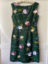 Load image into Gallery viewer, Hand Painted Silk Dress with 3D Embroidered Flowers