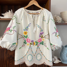 Load image into Gallery viewer, The Vintage Millie Linen Blouse