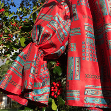 Load image into Gallery viewer, The Ruffle Rosa, Red Geometric Print