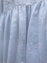 Load image into Gallery viewer, Mithra Folk Smock Blouse, White fine linen