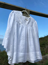 Load image into Gallery viewer, Mithra Folk Smock Blouse, White fine linen
