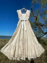 Load image into Gallery viewer, Apron Pinafore Dress, Crochet Trim & Broderie Anglais