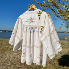 Load image into Gallery viewer, Mithra Folk Smock Blouse, Crochet trim