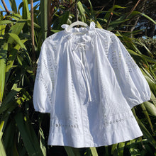 Load image into Gallery viewer, The Ruffle Rosa, White Vintage Drawn Threadwork