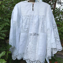Load image into Gallery viewer, Mithra Folk Smock Blouse, White fine linen