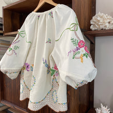 Load image into Gallery viewer, The Vintage Millie Linen Blouse
