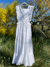 Load image into Gallery viewer, Pre - order: Apron Pinafore, Drawn Threadwork Linen & Broderie Anglais