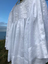 Load image into Gallery viewer, Mithra Folk Smock Blouse, White fine linen