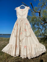 Load image into Gallery viewer, Apron Pinafore Dress, Crochet Trim & Broderie Anglais