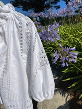 Load image into Gallery viewer, The Ruffle Rosa, White Vintage Drawn Threadwork