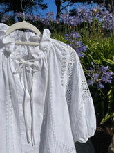 Load image into Gallery viewer, The Ruffle Rosa, White Vintage Drawn Threadwork