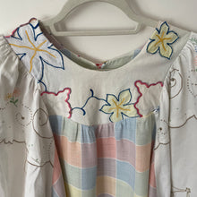 Load image into Gallery viewer, The Frankie, vintage smock blouse, pastel jumbo check