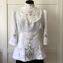 Load image into Gallery viewer, Vintage Leila Blouse, Mocha Floral