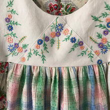 Load image into Gallery viewer, Clara Folk Smock Blouse, Candy Gingham Patchwork