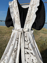 Load image into Gallery viewer, Apron Pinafore Over Dress, Cutout Linen &amp; Broderie Anglais
