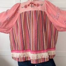 Load image into Gallery viewer, The Frankie, vintage smock blouse, dusky pink stripe