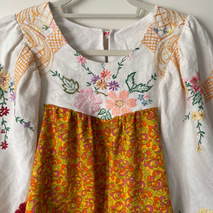 The Frankie, vintage smock blouse, 60s swirl