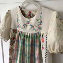 Load image into Gallery viewer, Clara Folk Smock Blouse, Candy Gingham Patchwork