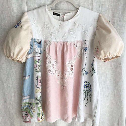 Clara Folk Smock Blouse, vintage holiday