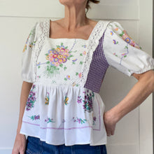 Load image into Gallery viewer, Vintage Maisey Blouse, Lilac Patchwork