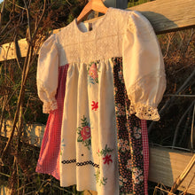 Load image into Gallery viewer, Clara Folk Smock blouse, Lace Patchwork